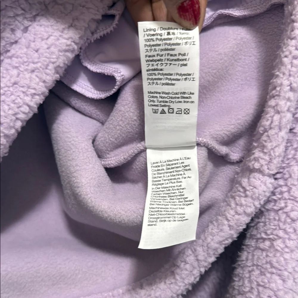 J. Crew Purple Puffer Jacket with Quilted Design